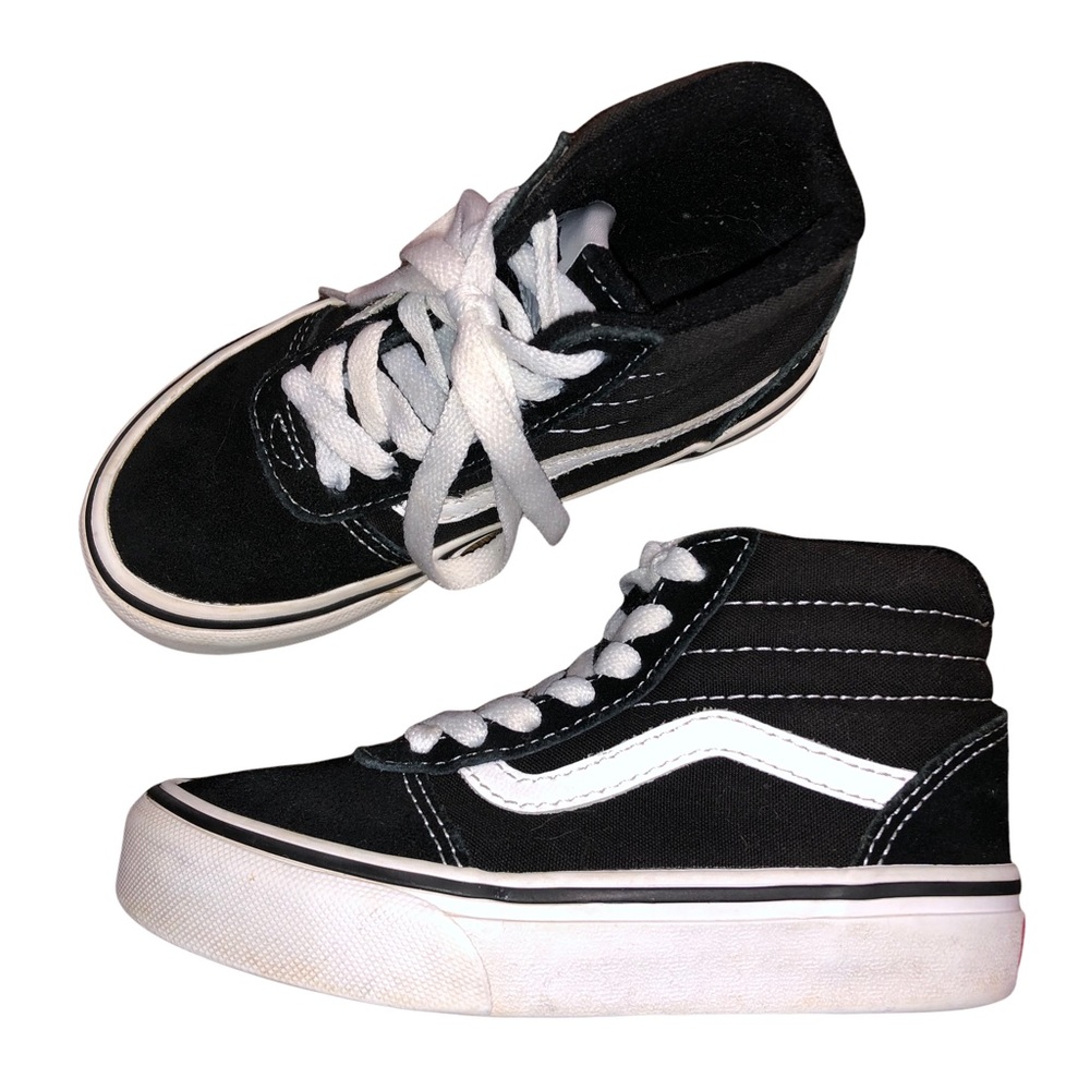 Vans Youth Black SK8 Suede and Canvas High Tops